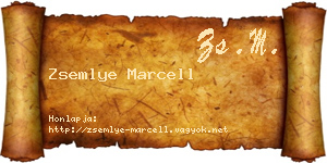 Zsemlye Marcell névjegykártya